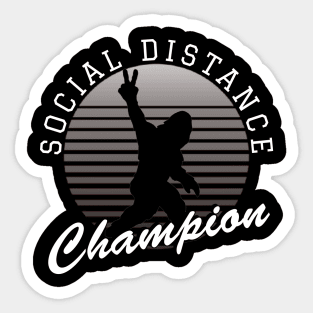 Social distance champion Sticker